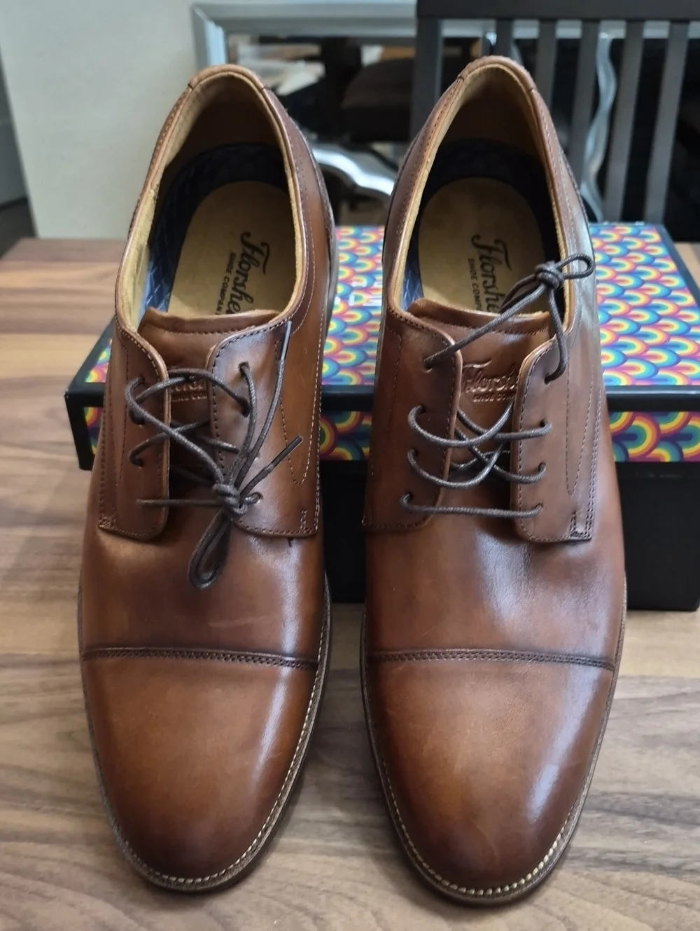 Florsheim Shoe Company Men's Sz 11.5 M Leather Dress Oxford Shoes